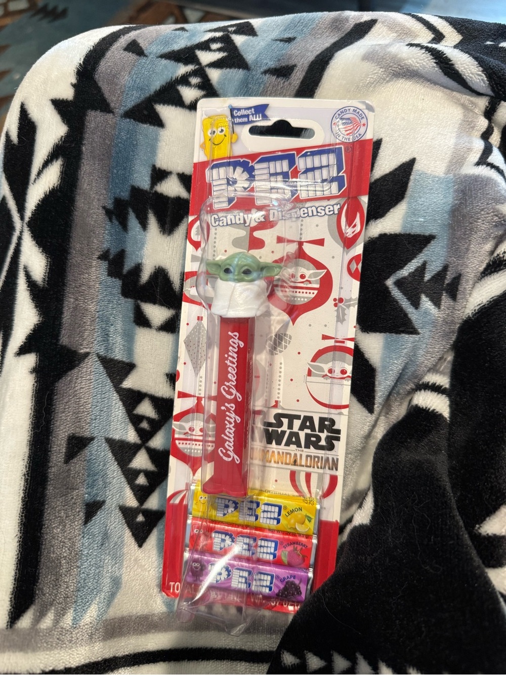 PEZ Star Wars The Mandalorian 'Galactic Greetings' Red Candy Dispenser